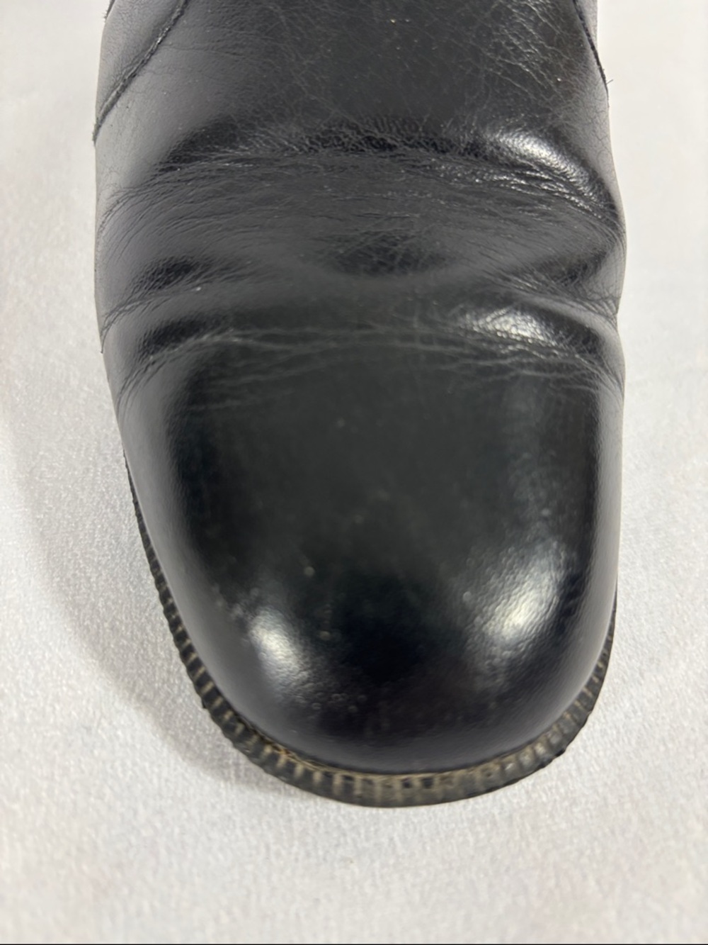 Black Leather Ankle Boots with Silver Buckle 8 1/2M ** - Picture 10 of 10